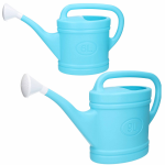 Forte Plastics Tuin Water Gieters Set 2x Stuks Van 6 En 9 Liter Inhoud Licht - Kunststof - Planten Water Geven - Blauw