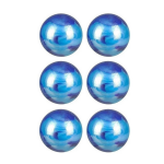 Don Juan Knikkers 6x Stuks Blue Jay Mega Knikkers Van 42 Mm - Speelgoed Knikkers - Verzamel Objecten - Blauw