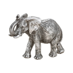 Dieren Beeldje Indische Olifant Zilver 16 X 12 X 6 Cm - Olifanten Beeldjes Van Keramiek