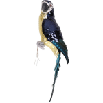 Bellatio Decorations Dierenbeeld Paarse Papegaai Vogel 30 Cm Decoratie - Woondecoratie - Papegaaien Deco - Blauw