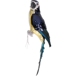 Bellatio Decorations Dierenbeeld Paarse Papegaai Vogel 40 Cm Decoratie - Woondecoratie - Papegaaien Deco - Blauw