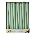 Conpax Candles 50x Stuks Voordeelverpakking Dinerkaarsen Jade - 25 Cm - 7 Branduren - Groen