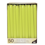 Conpax Candles 50x Stuks Voordeelverpakking Dinerkaarsen Lime - 25 Cm - 7 Branduren - Groen