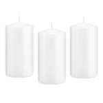 Trend Candles 8xte Cilinderkaars/stompkaars 8 X 15 Cm 69 Branduren - Geurloze Kaarsen - Woondecoraties - Wit