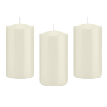 Trend Candles 8x Ivoorte Cilinderkaars/stompkaars 8 X 15 Cm 69 Branduren - Geurloze Kaarsen - Woondecoraties - Wit