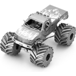 Metal Earth modelbouwset Monster Truck staal zilver 2 delig - Zwart