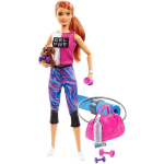 Barbie tienerpop Wellness yoga meisjes 32,5 cm roze/paars