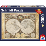 Schmidt Puzzle legpuzzel Historische kaart wereld 2000 stukjes