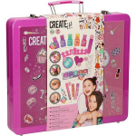 Top1Toys Create It! make up glitterkoffer junior 31 x 28 x 5 cm 16 delig - Roze