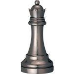 Huzzle Cast schaakpuzzel Chess Queen 9,3 cm staal - Zwart