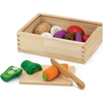 Viga Toys speelgoedeten groenten junior hout 9 delig