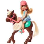 Mattel Barbie tienerpop Chelsea & Pony 15 cm/blauw 4 delig - Bruin