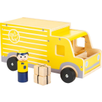 Small Foot vrachtwagen XL hout jongens 30 cm 4 delig - Geel