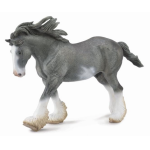 Collecta paarden: Clydesdale hengst 20 cm - Grijs