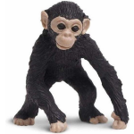 Safari speelset Lucky Minis chimpansees 2,5 cm 192 delig - Zwart