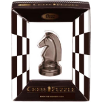 Casio schaakpuzzel Chess Knight 7,6 cm staal - Zwart