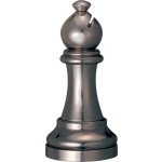Huzzle Cast schaakpuzzel Chess Bishop 8,4 cm staal - Zwart