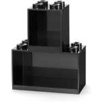 Lego steen schappenset 31,8 x 21,1 cm 2 delig - Zwart
