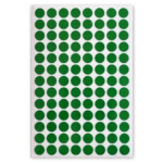 Soho etiketten rond 8 mm papier 3 vellen á 104 stuks - Groen
