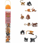 Safari speelset Monkeys & apes Toob junior bruin/ zwart 12 delig