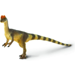 Safari speelfiguur Dilophosaurus Noveltie 16 x 7 cm/grijs - Geel