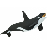 Safari speeldier orka junior 17 x 7 cm zwart/wit