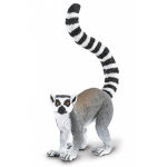 Safari speeldier maki junior 14 x 9 cm grijs/zwart/wit