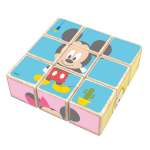 Disney blokkenpuzzel Mickey Mouse junior 21 cm hout 9 delig