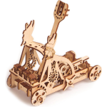 Wood Trick houten modelbouw 3D Katapult 21 cm naturel 106 delig