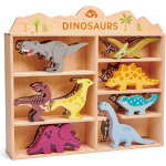 Tender Leaf Toys dierenset Dinosaurus 28 x 38 cm hout 9 delig