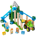 Mattel Fisher Price bouwpakket Wonder Makers Recycling Centrum hout 35 delig