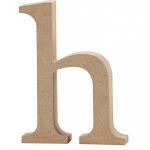 Creative letter h MDF 13 cm - Bruin