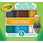 Crayola acrylverf aardetinten 6 kleuren 59 ml