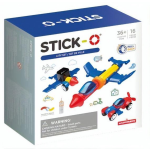 Stick-O Stick O magnetische bouwset City voertuigen 16 delig multicolor