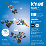 K'NEX K&apos;NEX bouwset Ruimteschip junior 15,2 x 5,1 cm 60 stukjes