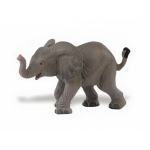 Safari speeldier Afrikaanse olifantkalf junior 8 cm - Grijs