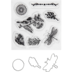 Creotime embossing folders, stempels en snijmallen 2,5 x 6 cm - Zwart