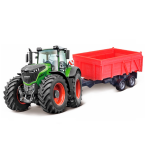 Bburago tractor Fendt jongens 27 cm ABS/rood 2 delig - Groen