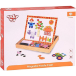 Tooky Toy magneetpuzzel junior 29,5 x 22 cm hout oranje/wit