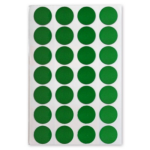 Soho etiketten rond 16 mm papier 3 vellen á 28 stuks - Groen