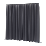 Showtec P&D Curtain Dimout 300x300 Pipe & Drape geplooid gordijn donkergrijs