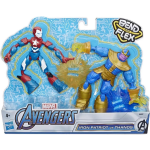 Marvel actiefiguren Avengers Dualpack Iron Patriot/Thanos 4 delig