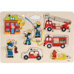 Goki vormenpuzzel Brandweer junior hout 8 stukjes