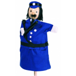 Goki Handpop Politie 27cm - Blauw