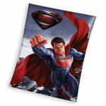 DC Comics fleece deken Superman donkerblauw 110 x 140 cm - Zwart