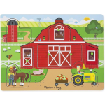 Melissa & Doug vormenpuzzel Boerderij junior hout 8 stukjes