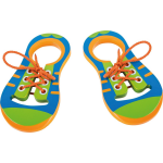 Small Foot Houten Veterschoenen junior/groen - Blauw