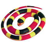 Wild Republic speeldier slang junior 66 cm rubber rood/zwart/ - Geel