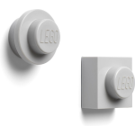 Room Copenhagen LEGO magneten 4,7 cm ABS/metaal 2 stuks - Grijs