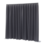 Showtec P&D Curtain Dimout 300x400 Pipe & Drape geplooid gordijn donkergrijs